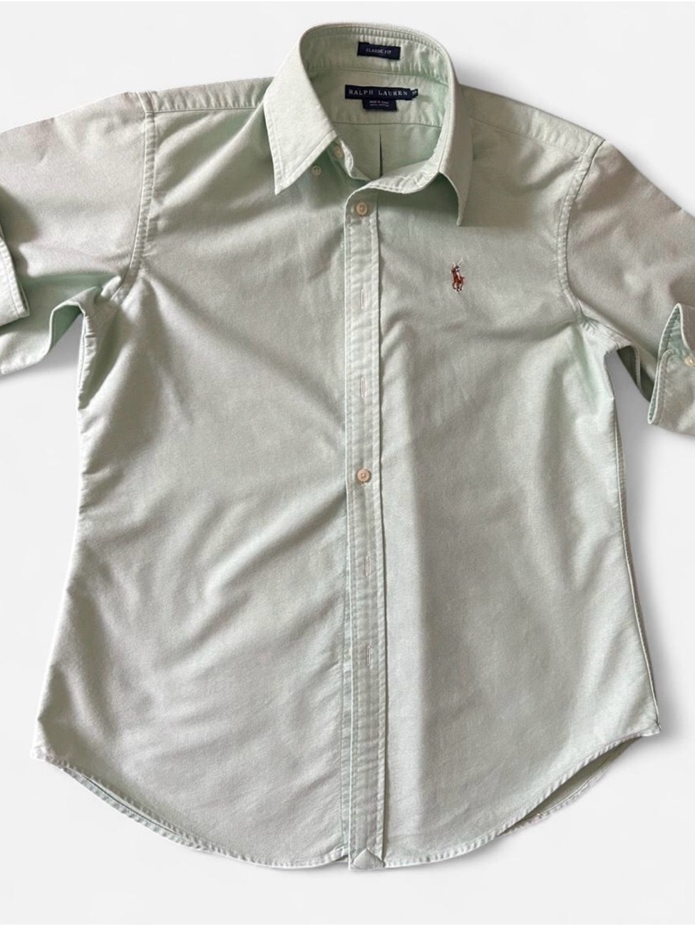 Ralph Lauren Light Mint Oxford Button-Down Shirt women’s size 10 medium